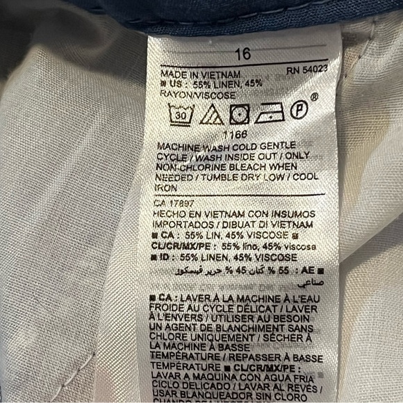 Old Navy Everyday Shorts Womens Size 16 Blue Polka Dot High Rise Chino Preppy - Picture 4 of 9